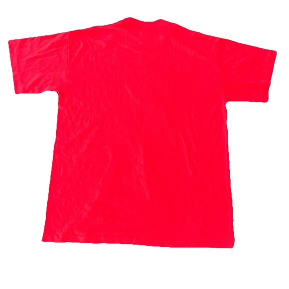 Vintage Mens Red John Baron Not Playing With A Full Duck Comic Art T Shirt Large - Picture 9 of 10